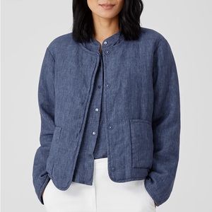 Eileen Fisher Padded Linen Jacket
